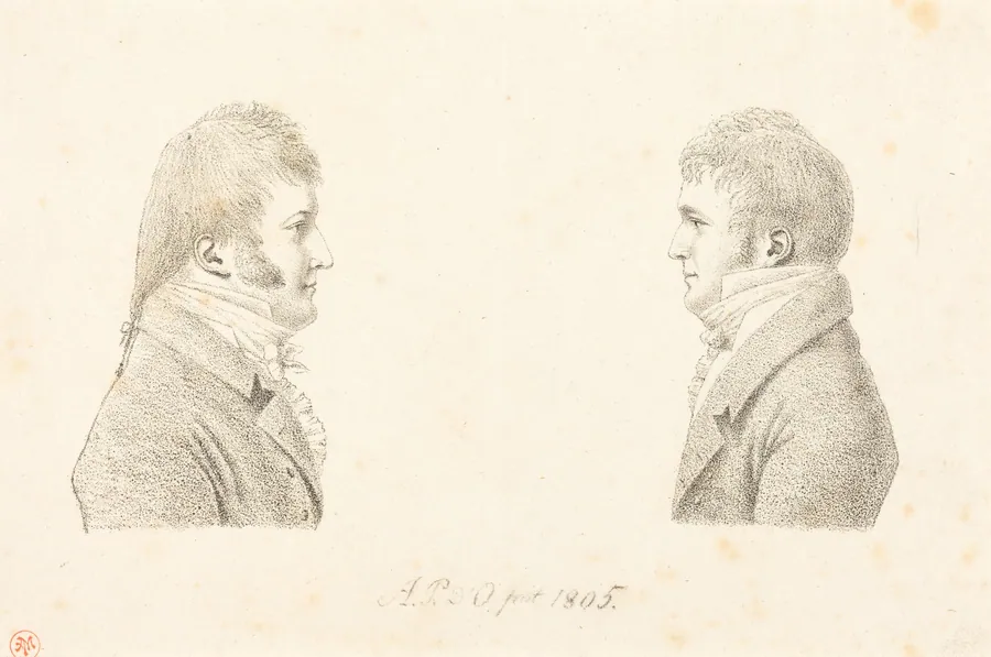 Self-Portrait and the Artist's Brother by Antoine Marie Philippe Louis d' Orléans, duc de Montpensier