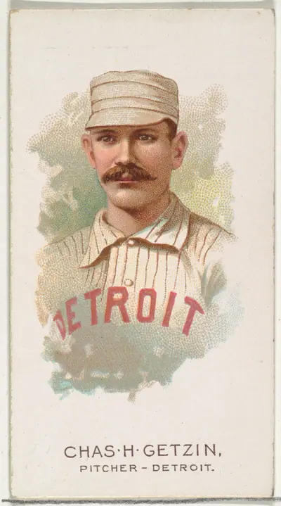 Charles H. Getzin, Baseball Player, Pitcher, Detroit, from World's Champions, Series 2 (N29) for Allen & Ginter Cigarettes