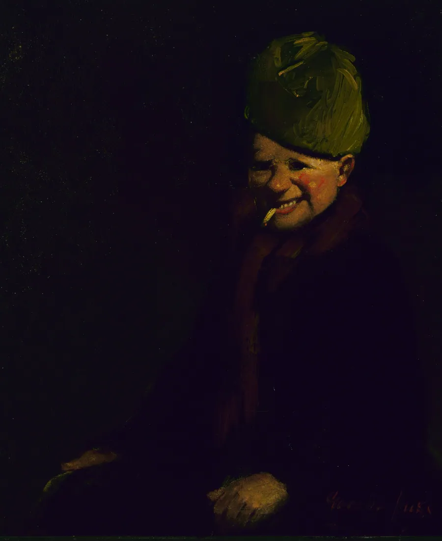 New Year's Shooter by George Luks, born Williamsport, PA 1866-died New York City 1933