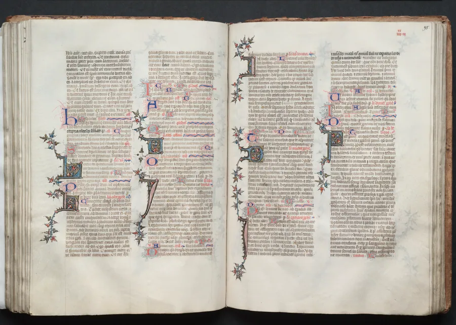 The Gotha Missal:  Fol. 95r, Text by Master of the Boqueteaux