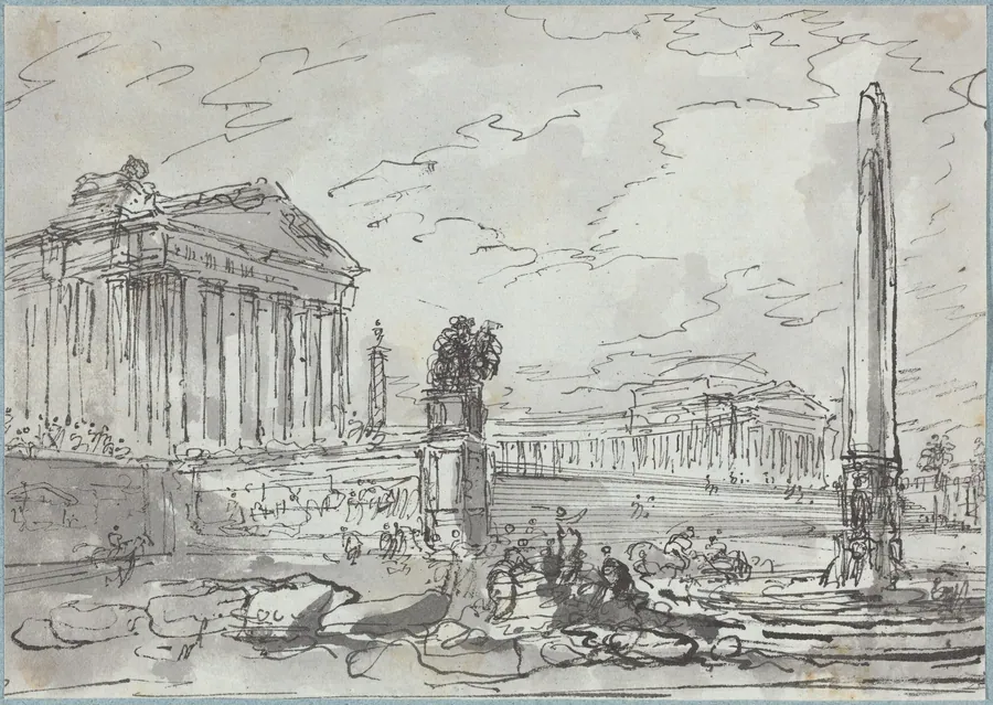Fantasy on an Ancient Campidoglio by Hubert Robert