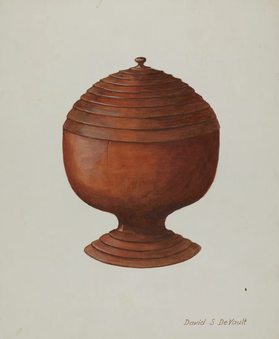 Wood Sugar Bowl by David S. De Vault