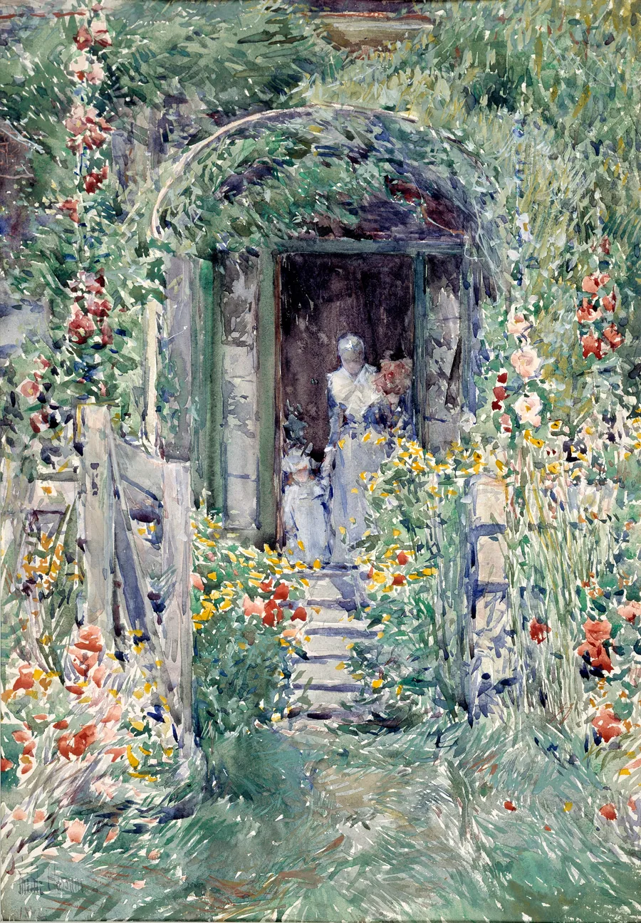 The Garden in Its Glory by Childe Hassam, born Dorchester, MA 1859-died East Hampton, NY 1935