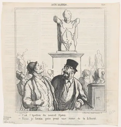 –It's the Apollo of the new opera. –Well, I had taken it for the statue of liberty, from 'News of the day,' published in Le Charivari, June 4, 1870