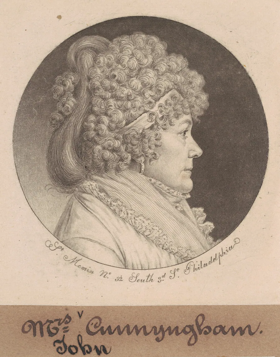 Mrs. Cunnyngham by Charles B. J. Févret de Saint-Mémin