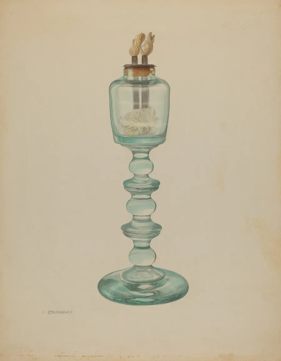 Whale Oil Lamp by Isidore Steinberg