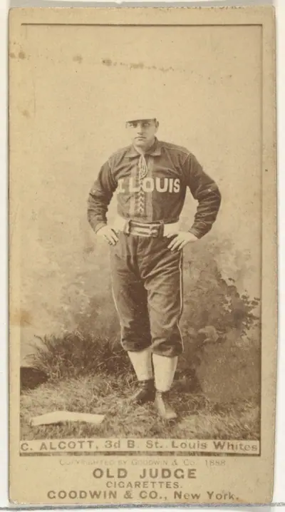 Alcott, 3rd Base, St. Louis Whites, from the Old Judge series (N172) for Old Judge Cigarettes