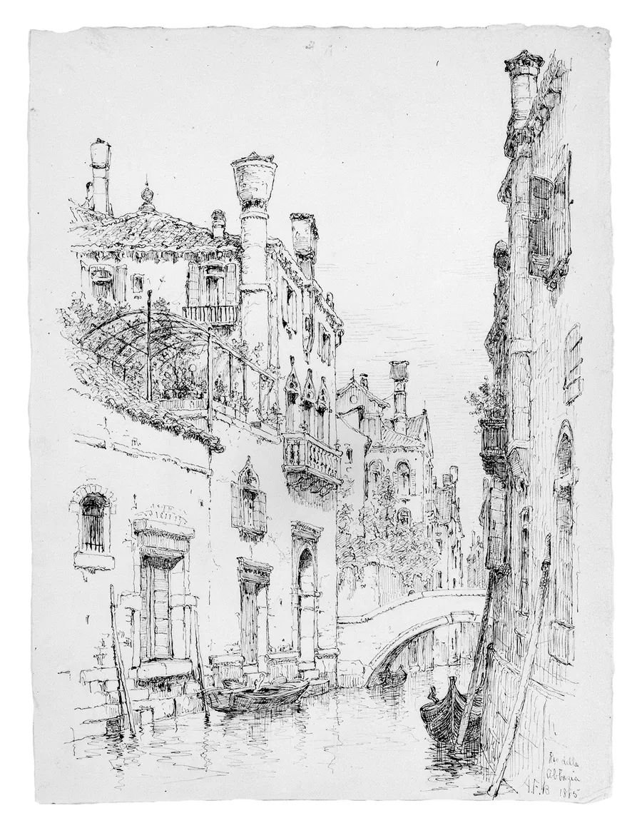 Rio della Abbazia, Venice by Andrew Fisher Bunner