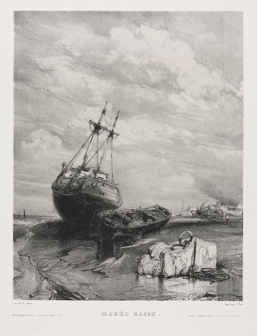 Six Marines: Low Tide by Eugène Isabey