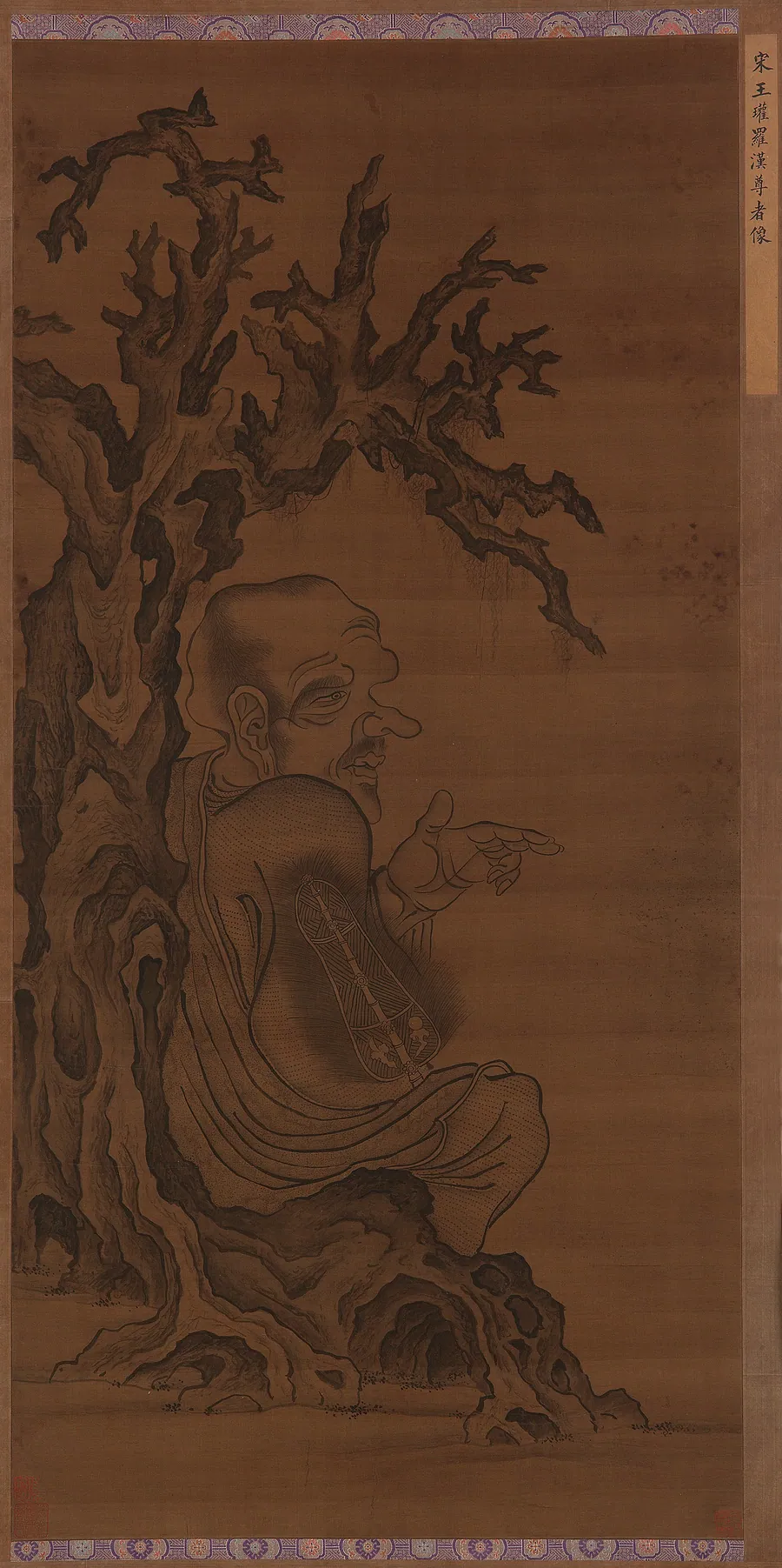 Luohan Seated under a Tree by Formerly attributed to Wang Guan (active late 10th century)