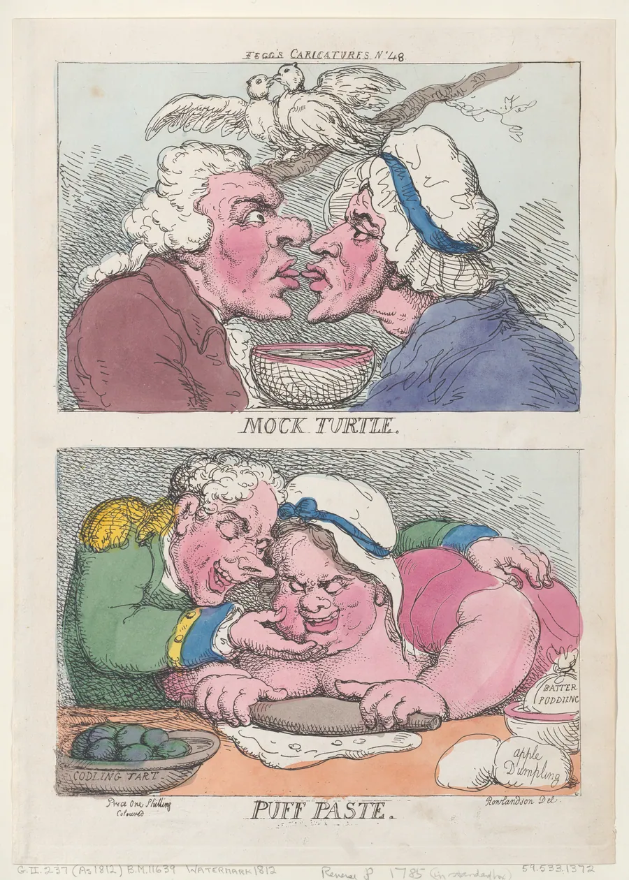 Mock Turtle; Puff Paste by Thomas Rowlandson