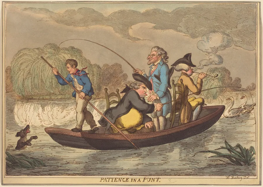 Patience in a Punt by Thomas Rowlandson