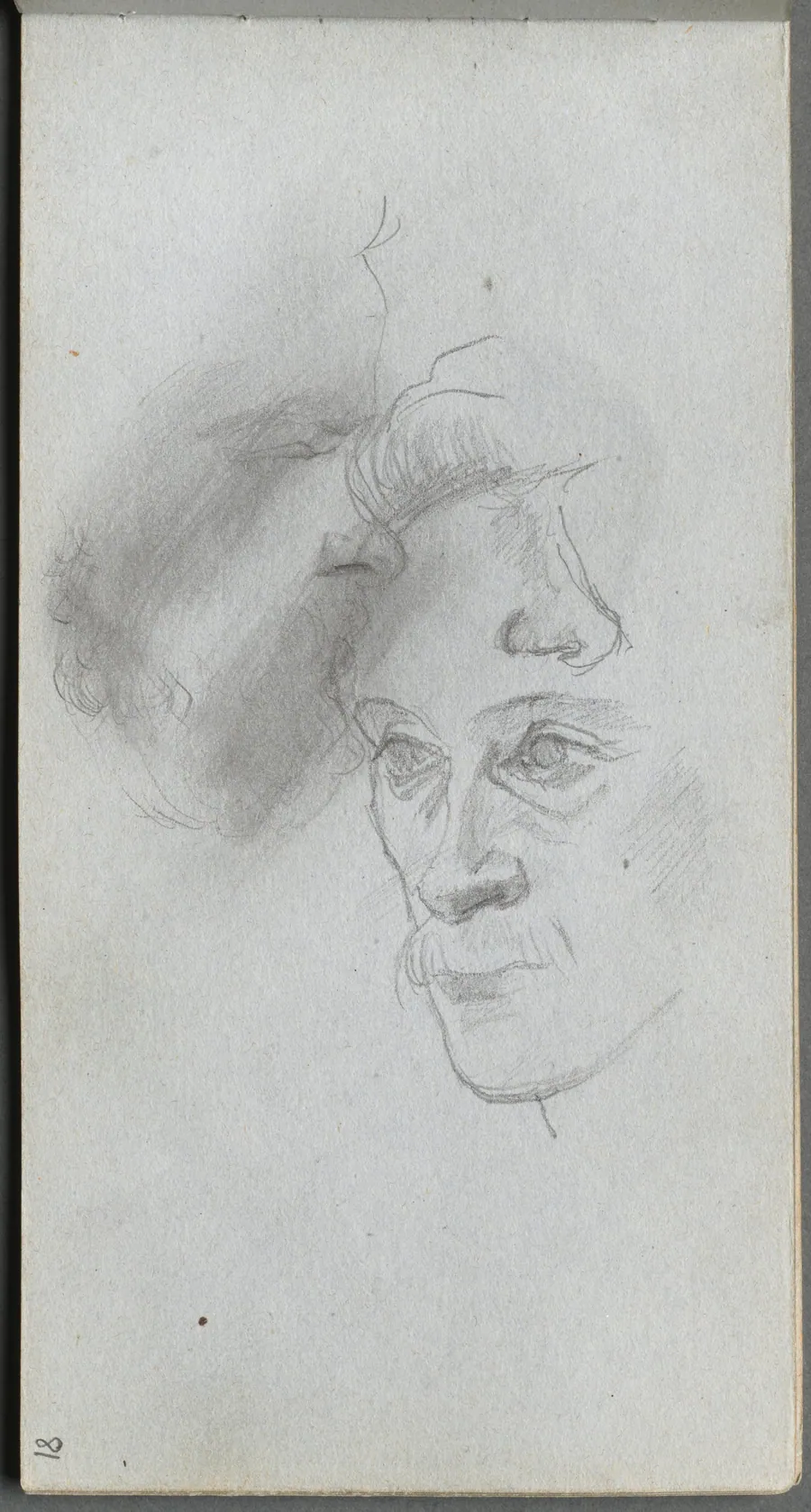 Sketchbook, page 81: Study of Faces by Ernest Meissonier