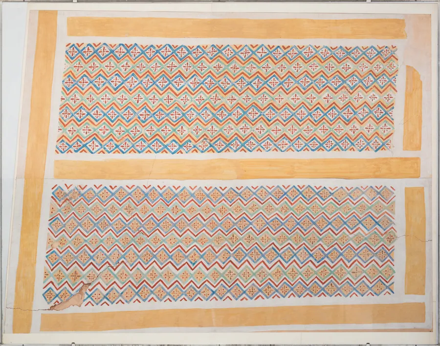 Ceiling on the North Side of the Transverse Hall of Nakht's Offering Chapel by Norman de Garis Davies