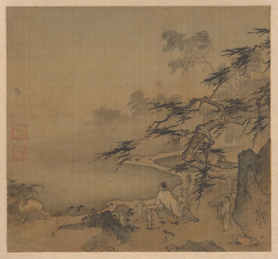 Watching the Deer by a Pine Shaded Stream by Ma Yuan