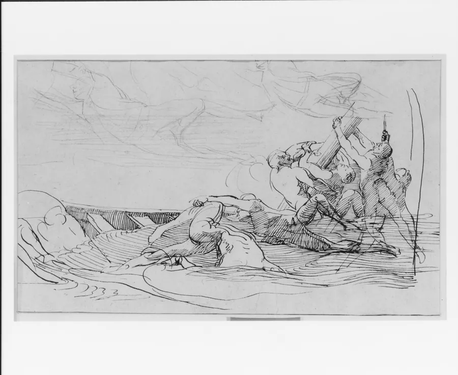 Study for "The Siege of Gibraltar": The Wrecked Longboat by John Singleton Copley