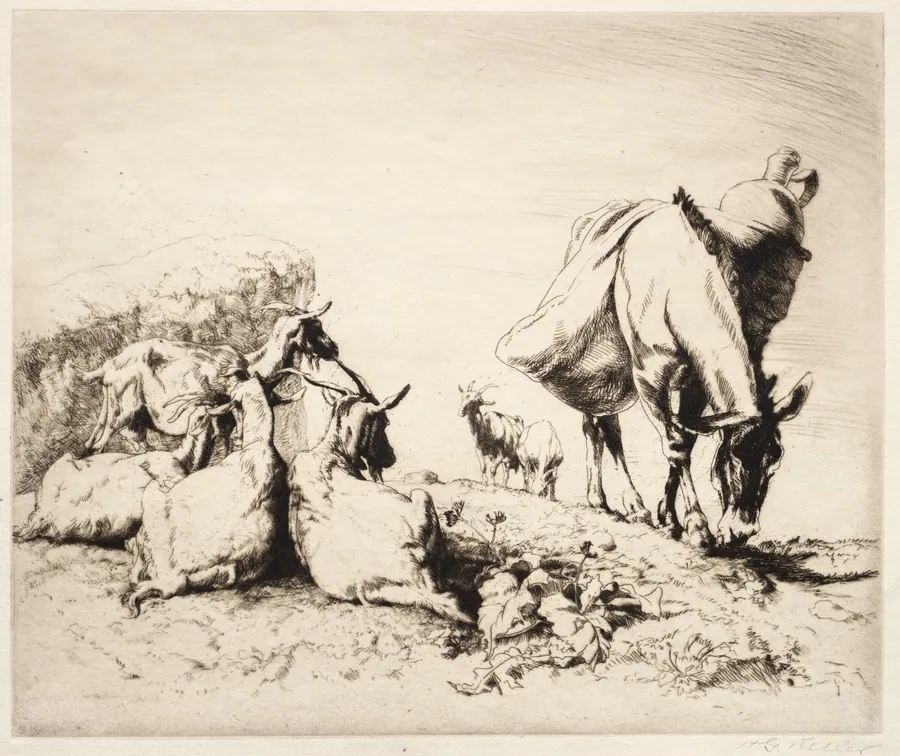 A Roadside in Spain by Henry Keller
