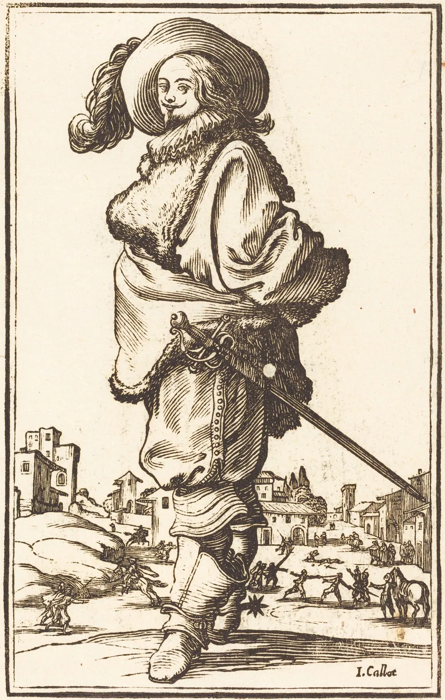 Noble Man with Fur Plastron by French 17th Century