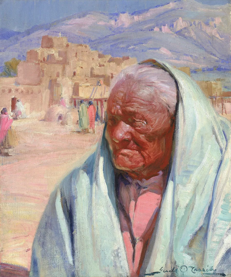 Antonio Concha, Old Man of Taos by Ira D. Gerald Cassidy, born Covington, KY 1879-died Santa Fe, NM 1934