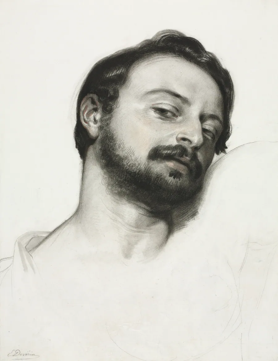 Head of a Man by Eugène François Marie Joseph Devéria