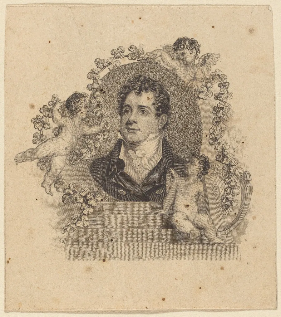 Portrait of a Young Gentleman Surrounded by Cupids; Lord Byron? by British 19th Century
