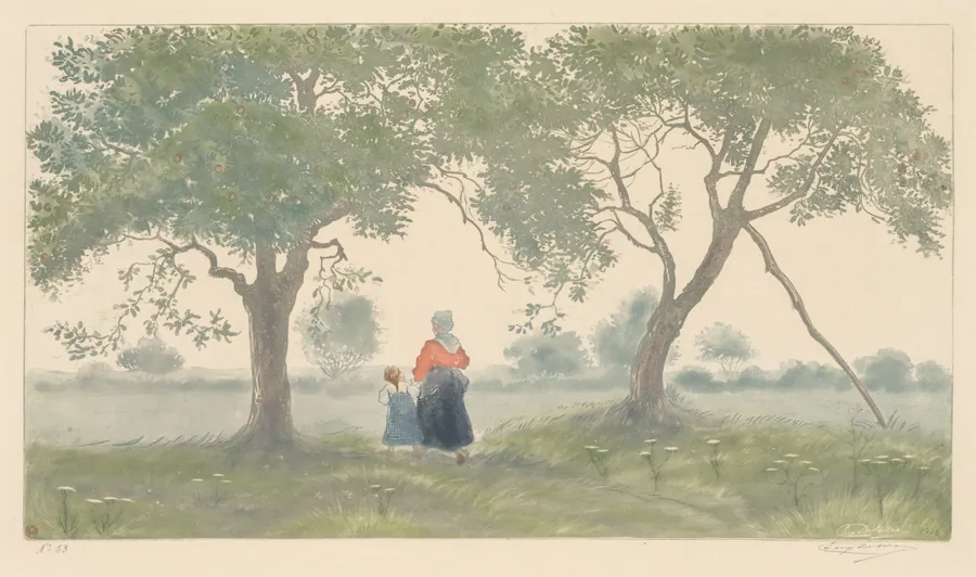 Les Pommiers by Eugène Delâtre