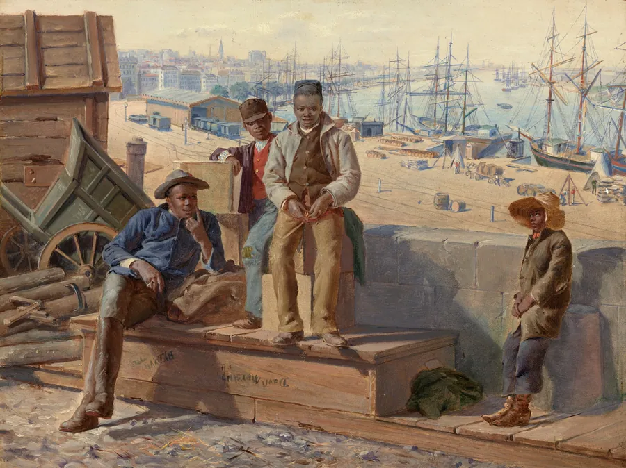 Negro Boys on the Quayside by David Norslup