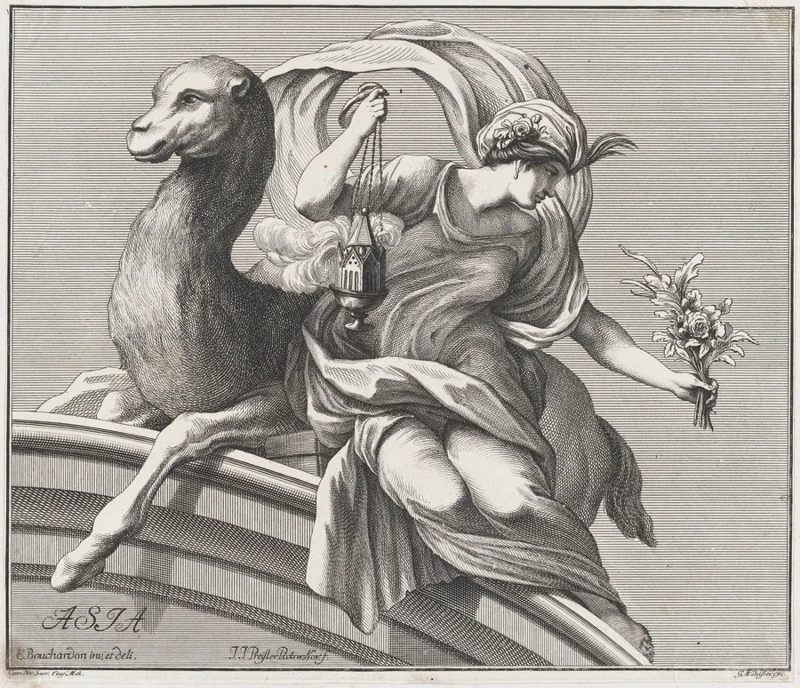 Allegory of Asia, from the Four Continents by Georg Martin Preissler
