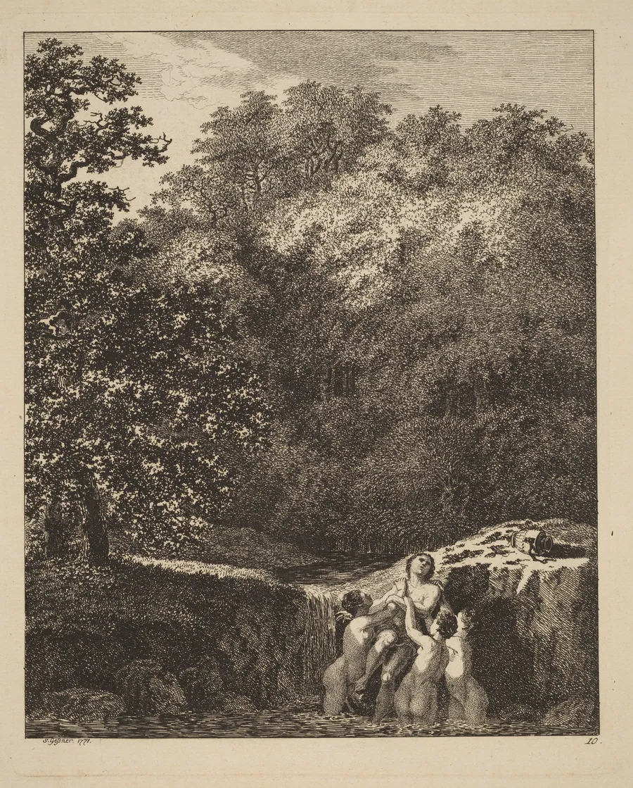 Hylas and the Nymphs by Salomon Gessner