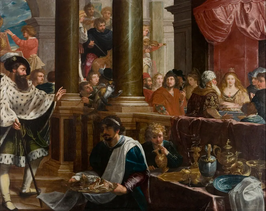 Et gæstebud by Isaacsz., Isaac
