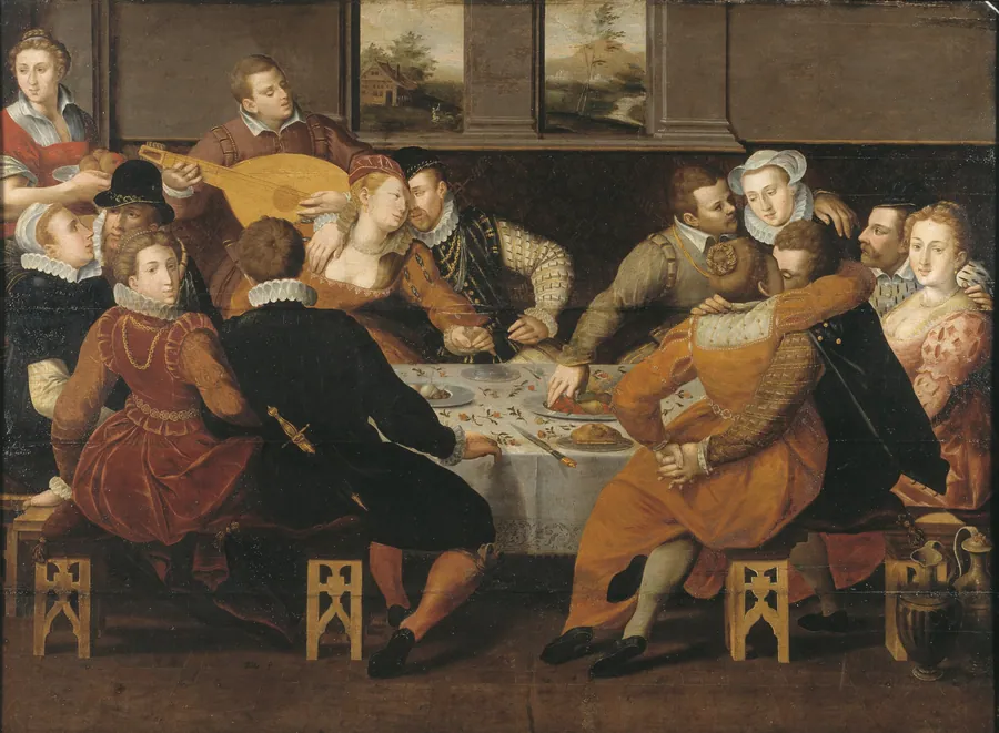 Menneskene i deres synd overrasket af Dommedag by Dirck Barendsz.