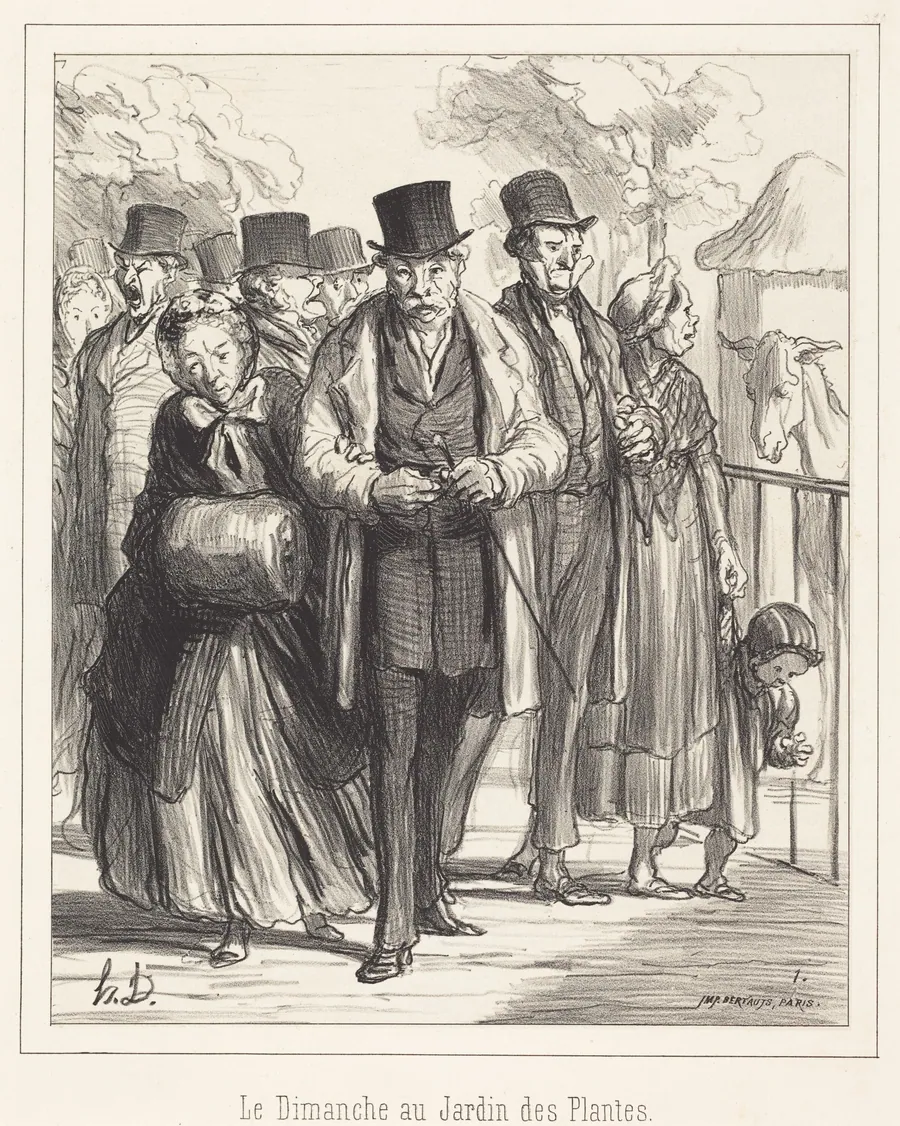 Le Dimanche au Jardin des Plantes by Honoré Daumier