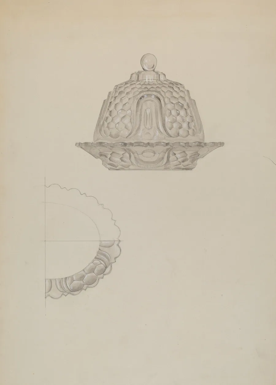 Glass Honey Dish by John N. Vogel