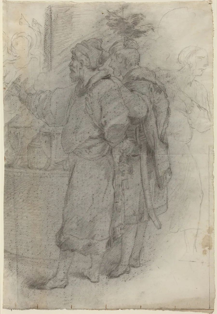 Two Standing Courtiers by Pietro Fancelli