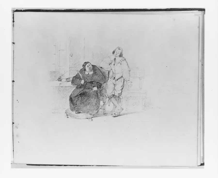 Study for "Gil Blas and the Archbishop" (from Sketchbook) by Francis William Edmonds