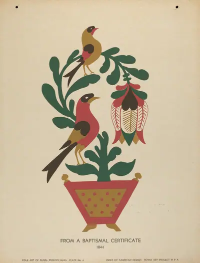 Plate 12: From Portfolio "Folk Art of Rural Pennsylvania"
