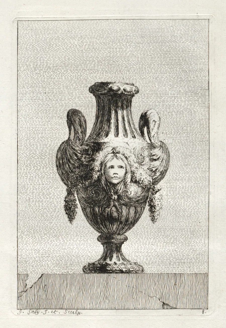 Suite of Vases:  Plate 8 by Jacques François Saly
