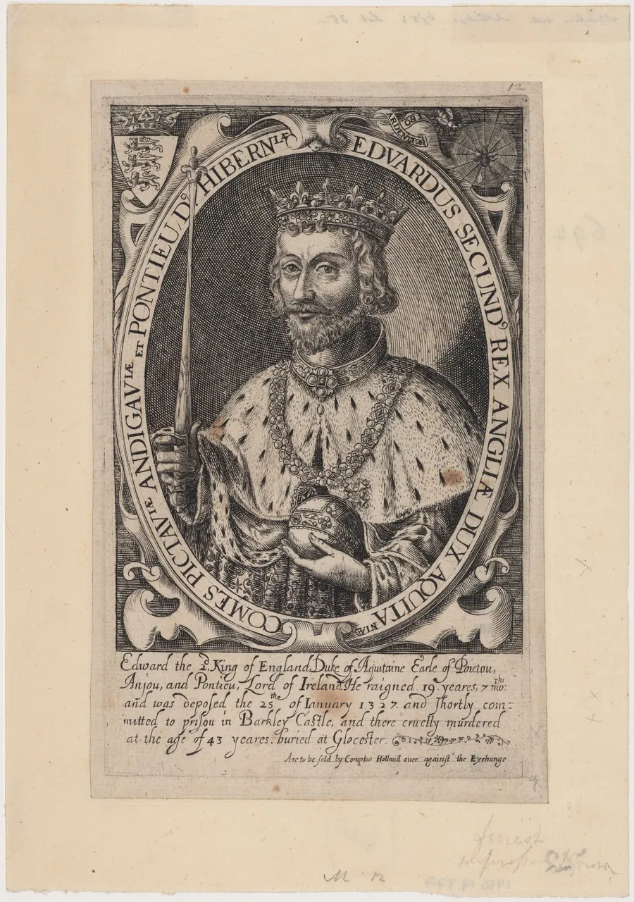 Edward II of England by Renold Elstrack