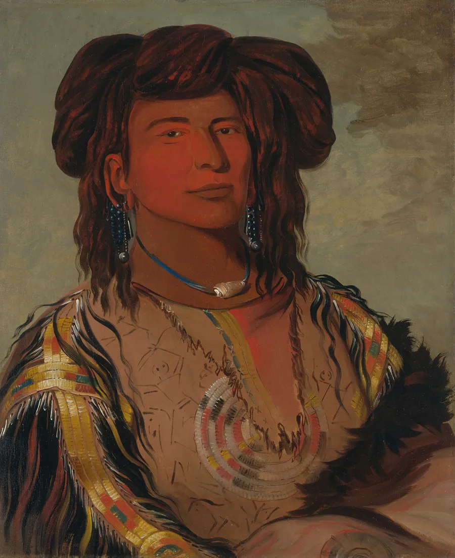 Ha-wón-je-tah, One Horn, Head Chief of the Miniconjou Tribe by George Catlin, born Wilkes-Barre, PA 1796-died Jersey City, NJ 1872