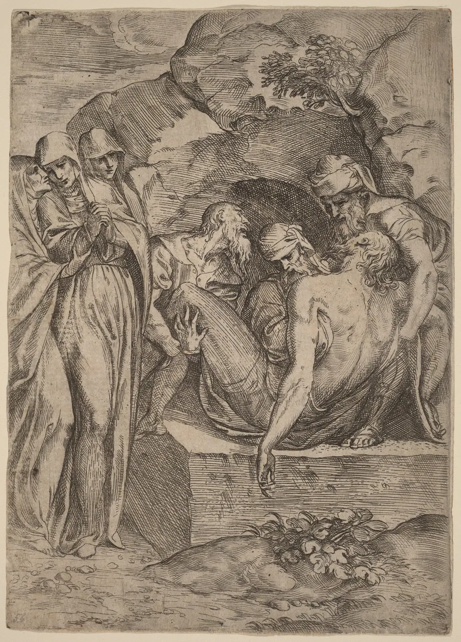 The Entombment by Battista Angolo del Moro