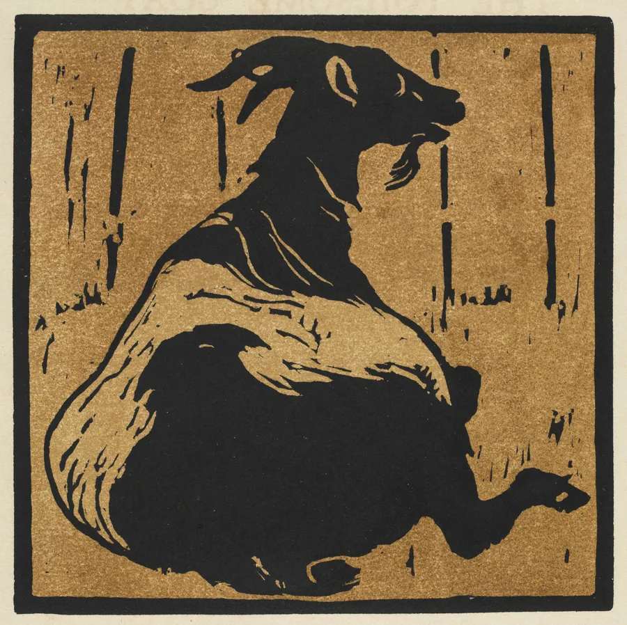 The Square Book of Animals: The Toilsome Goat by William Nicholson