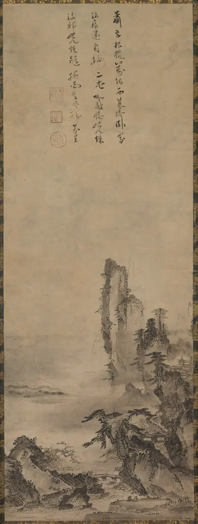 Lonely Temple and Towering Cliff