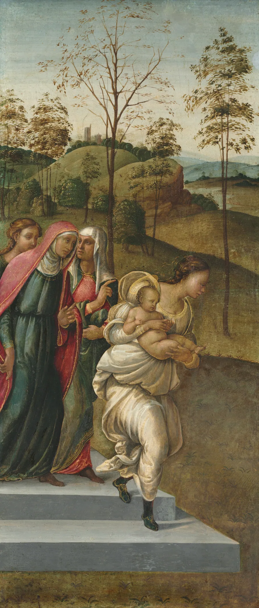 John the Baptist being carried to Zacharias by Francesco Granacci