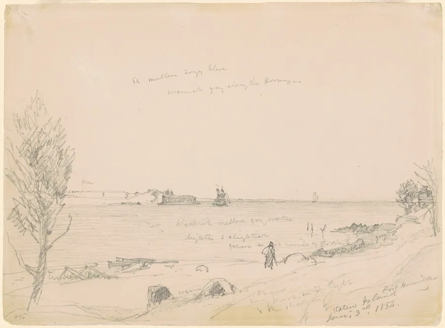 Fort Hamilton, Staten Island by Jasper Francis Cropsey