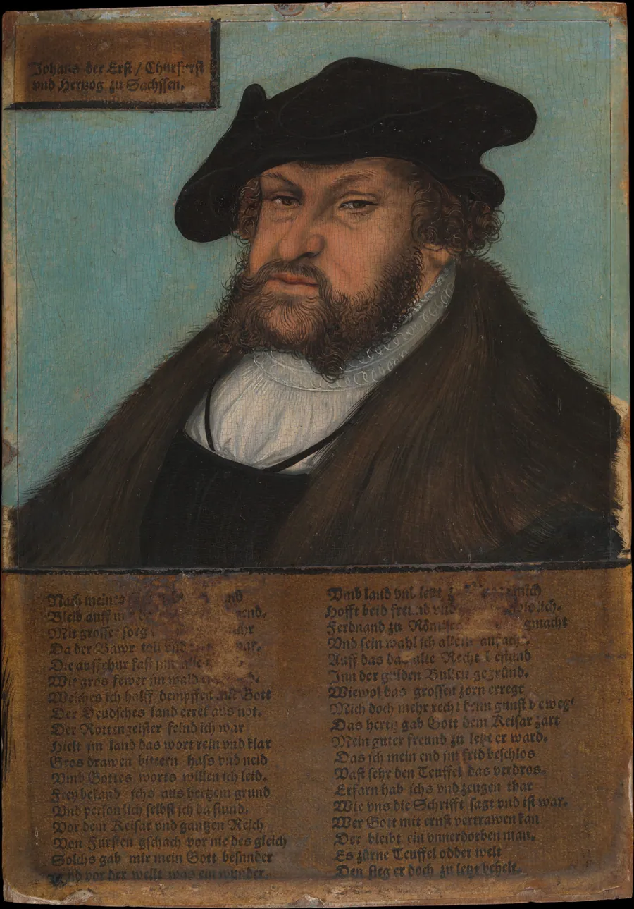 Johann I (1468–1532), the Constant, Elector of Saxony by Lucas Cranach the Elder and Workshop