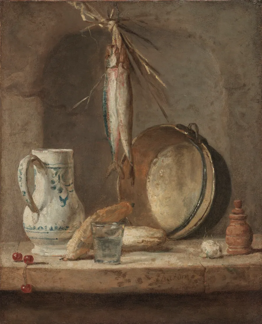 Still Life with Herrings by Jean-Siméon Chardin