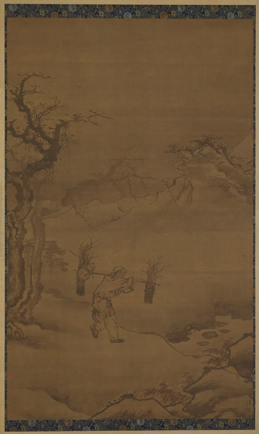 The studious woodcutter Zhu Maichen by Follower of Jiang Song (active late 15th-early 16th century)