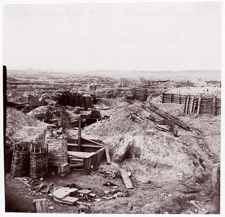 Confederate Fortifications, Petersburg by Timothy H. O'Sullivan