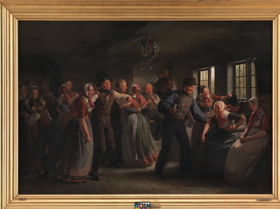 Et bondegilde på Hedeboegnen by Julius Exner