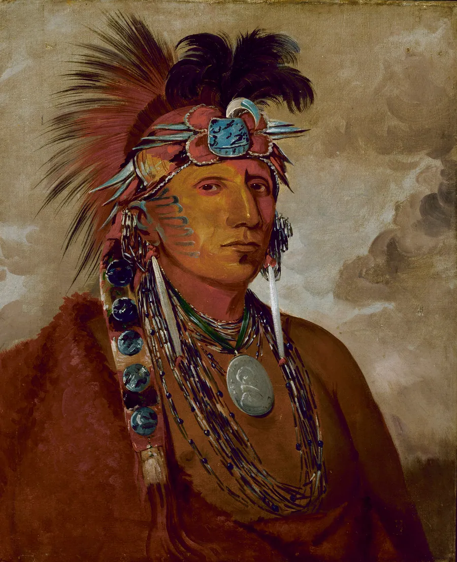 Shó-me-kós-see, The Wolf, a Chief by George Catlin, born Wilkes-Barre, PA 1796-died Jersey City, NJ 1872